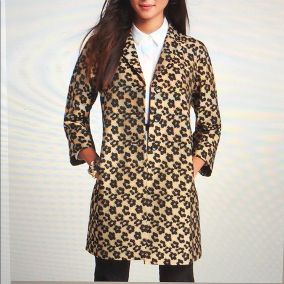 Ann Taylor Jackets & Blazers - Ann Taylor floral leopard jacquard topper coat